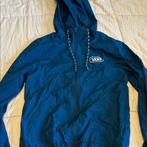 Vans Teal Blue Hooded Windbreaker Jacket
